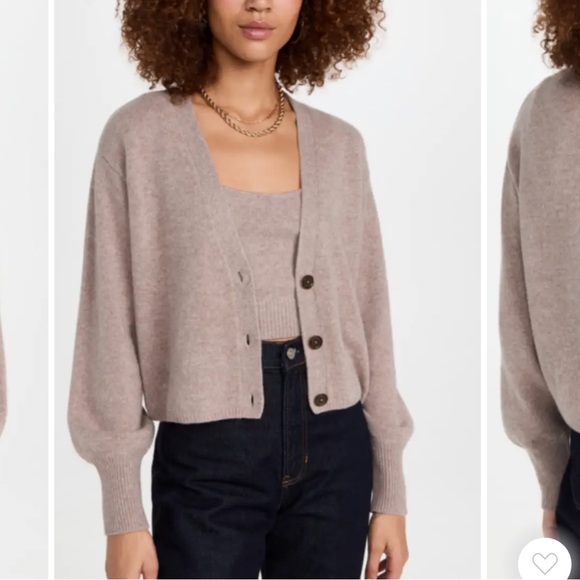 Reformation Sweaters - Reformation Varenne Cashmere Tank and Cardigan Set